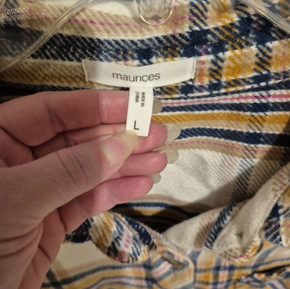 Maurices Plaid Shacket - Picture 4 of 5